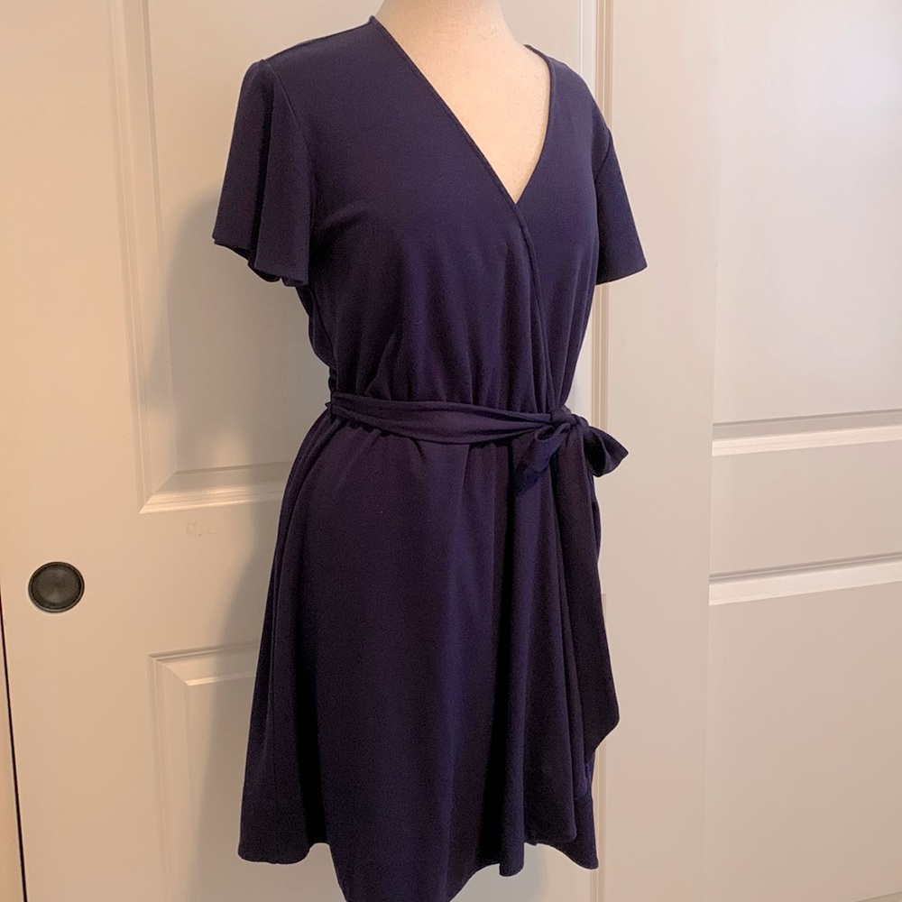 Draper James L Large Navy Wrap Dress